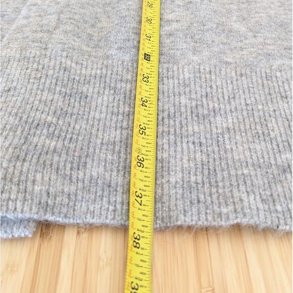 H&M HM Gray Wool Blend Open Front Long Sleeve Long Cardigan, size M - Picture 4 of 7